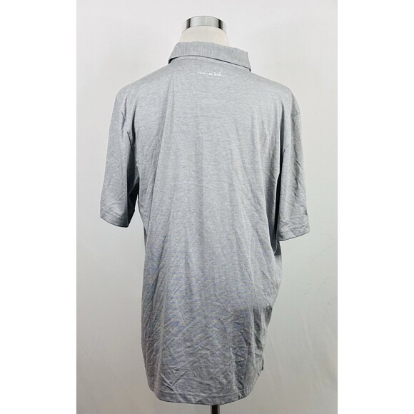 NWT Travis Mathew 2XL Sunnyvale Golf Polo Shirt Light Heather Gray Turks Caicos - Picture 6 of 6